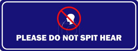 No Spitting icon board vector | No Spitting sign | Do Not Spit Here