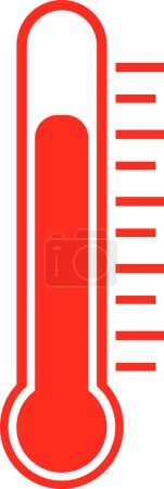 Thermomètre médical icône rouge avec silhouette Mercure Thermomètre à température ambiante Vecteur, thermomètre haute température