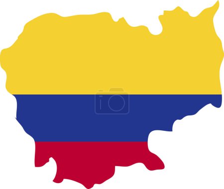 Colombia Flag in Colombia Map, Colombia Map with Flag, Country Map, Colombia with Flag, Nation Flag