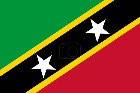 Nationalflagge von St. Kitts und Nevi, St. Kitts und Nevi Zeichen, St. Kitts und Nevi Flagge