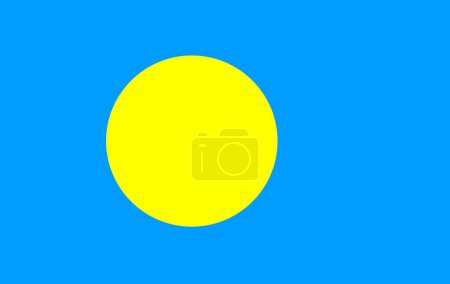 National Flag of Palau, Palau sign, Palau Flag