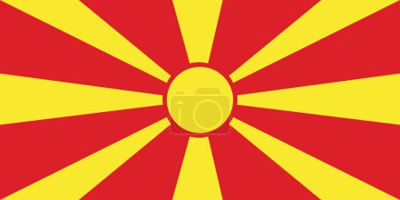 National Flag of North Macedonia, North Macedonia sign, North Macedonia Flag