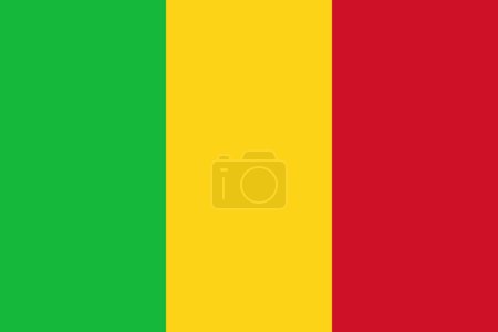 Photo for National Flag of Mali, Mali sign, Mali Flag - Royalty Free Image