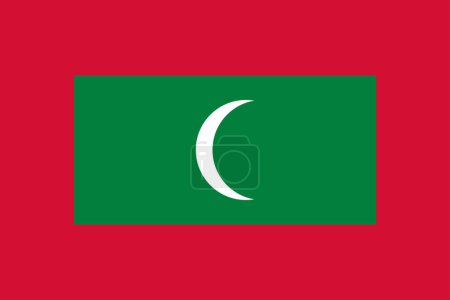 Bandera Nacional de Maldivas, Letrero de Maldivas, Bandera de Maldivas