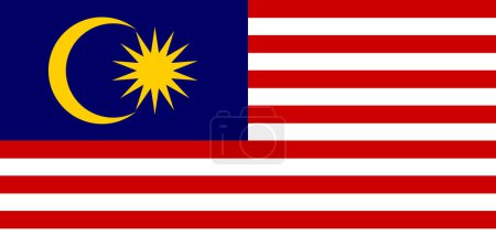 Photo for National Flag of Malaysia Vector, Malaysia Flag, Malaysia sign - Royalty Free Image