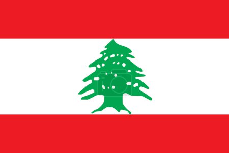 Illustration for National Flag of Lebanon, Lebanon sign, Lebanon Flag - Royalty Free Image