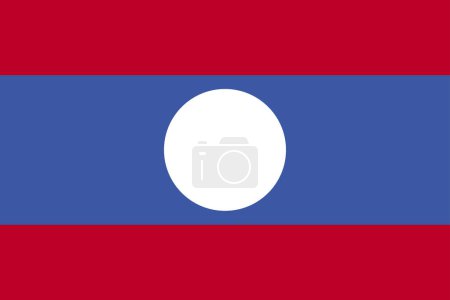Photo for National Flag of Laos, Laos Flag vector - Royalty Free Image
