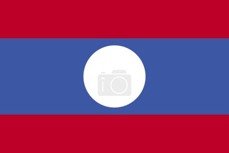 Drapeau national du Laos, vecteur du drapeau du Laos