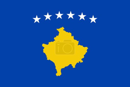 Drapeau national du Kosovo, signe du Kosovo, drapeau du Kosovo