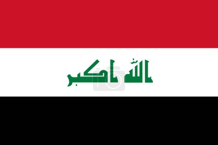 Ilustración de Bandera Nacional de Irak, Signo de Irak, Bandera de Irak - Imagen libre de derechos