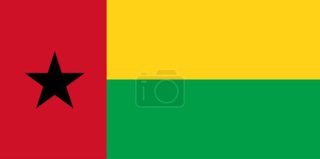 National Flag of Guinea Bissau, Guinea Bissau sign, Guinea Bissau Flag
