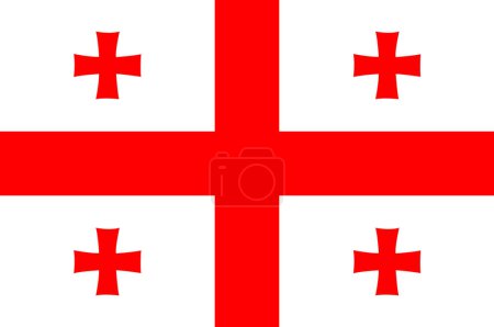 Nationalflagge von Georgien, Georgien Zeichen, Georgien Flagge