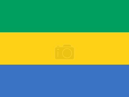 National Flag of Gabon, Gabon sign, Gabon Flag