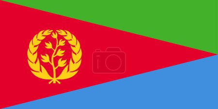 Illustration for National Flag of Eritrea, Eritrea sign, Eritrea Flag - Royalty Free Image