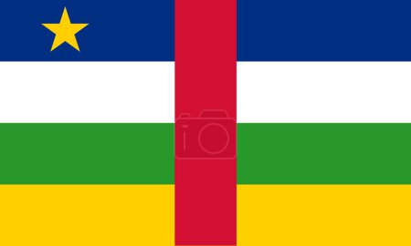 Ilustración de Bandera Nacional de República Centroafricana, Signo de República Centroafricana, Bandera de República Centroafricana - Imagen libre de derechos