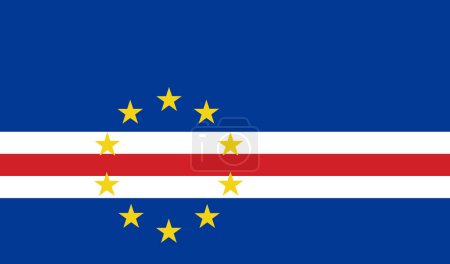Ilustración de Bandera Nacional de Cabo Verde, Signo de Cabo Verde, Bandera de Cabo Verde - Imagen libre de derechos