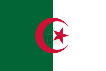 Nationalflagge Algeriens, algerisches Zeichen, algerische Flagge