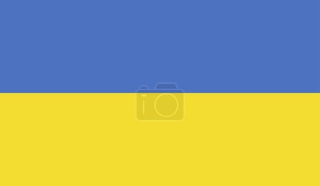 Ukrainflagge, Nationalflagge des Ukrainvektors, Ukrainzeichen