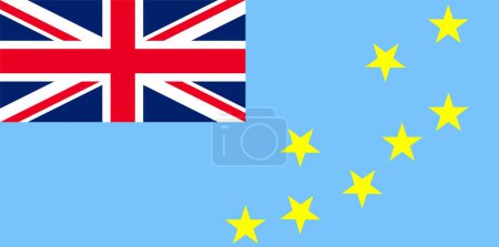 Illustration for National Flag of Tuvalu, Tuvalu sign, Tuvalu Flag - Royalty Free Image
