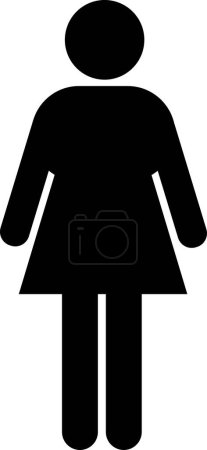 icône de femme, symbole de personnes, signe de personne seule