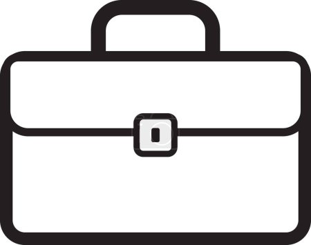 Photo for Briefcase sign, portfolio symbol, Briefcase outline icon, Suitcase icon - Royalty Free Image