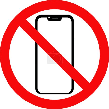 Mobilkamera Verbotsschild, Fotografieren verboten, Videografie verboten, Mobiltelefon nicht erlaubt, Handymitnahme verboten