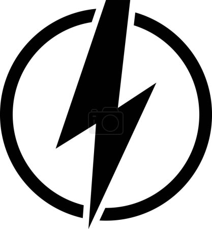 Thunder Power sign, thunder symbol, electric power icon, Energy symbol, Power Switch icon