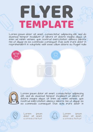 Editable template related to children, education and training. Vector layout for flyer, banner, advertisement, post. Vector illustration
