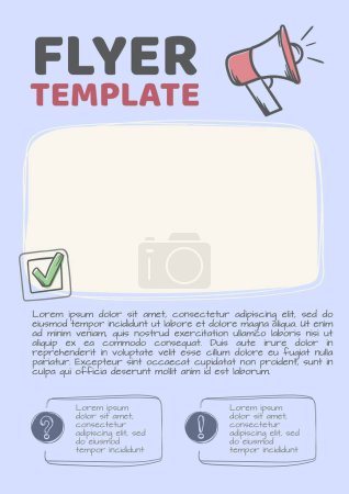 Illustration for Editable design related to advertising, announcement, promotion. Template for leaflet, poster for election campaign. Vector illustration - Royalty Free Image