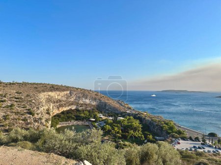 Vista panorámica de Glyfada, Riviera de Atenas en Grecia