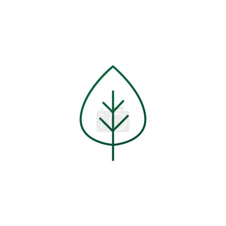 Plantilla de vector de diseño de logotipo ecológico hoja verde
