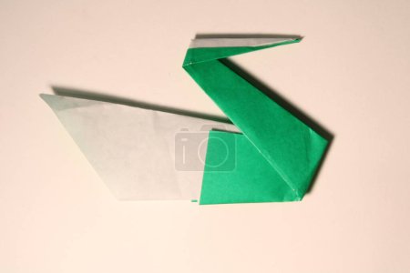 Green Origami Traditional Paper Crane
