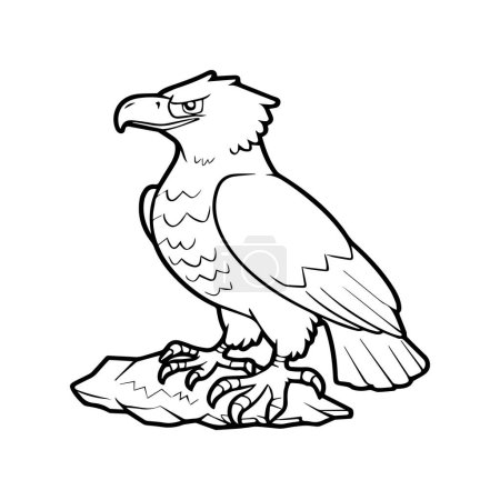Illustration for Eagle coloring pages. Eagle bird outline vector for coloring book - Royalty Free Image