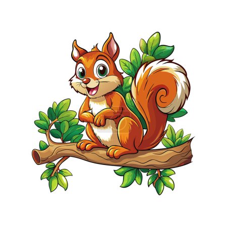 Eichhörnchen-Vektorillustration. Eichhörnchen Tier Illustration auf weißem Hintergrund