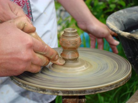     Master class on pottery,   a pottery lesson                         