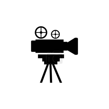 Icône du film et de la caméra logo, illustration vectorielle 