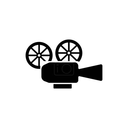 Illustration for Film and camera  icon logo, vector design illustration - Royalty Free Image
