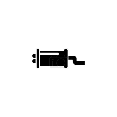Exhaust muffler icon logo, vector design illustration 