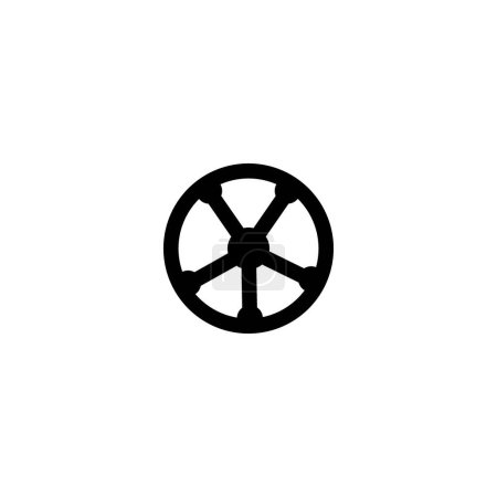 Steering icon logo, vector design illustration 
