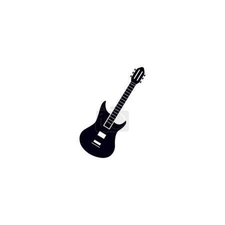 Guitar logo template vector icon illustration design 