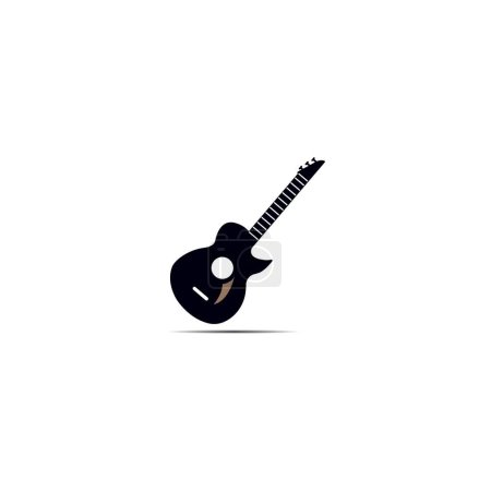 Guitar logo template vector icon illustration design 