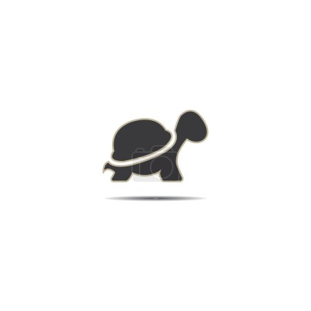 Modèle de conception illustration icône tortue
