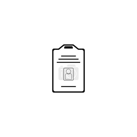 ID Card isoliert Logo Vorlage Vektor Symbol Illustration Design