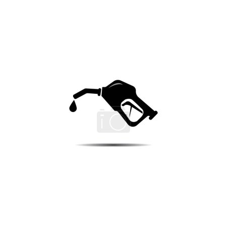 Gasoline pump nozzle sign.Gas station icon. Flat design style