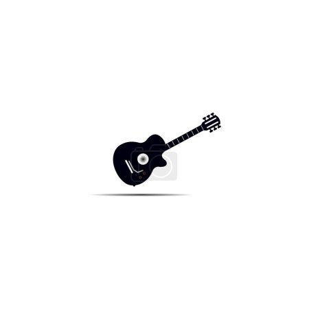 Gitarre Logo Vorlage Vektor Symbol Illustration Design 