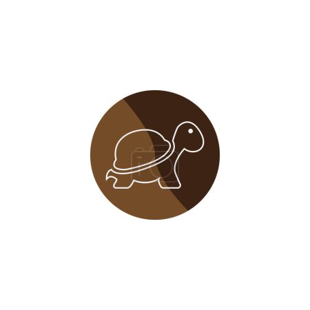Modèle de conception illustration icône tortue
