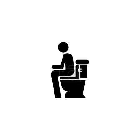 Photo for Badge toilet glyph icon, vector cut monochrome badge for house plumbing promotion design - Royalty Free Image