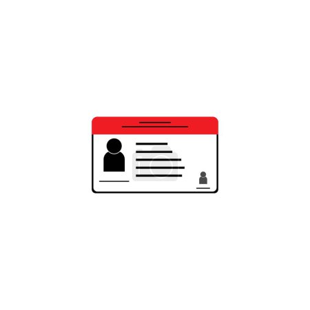 ID Card isoliert Logo Vorlage Vektor Symbol Illustration Design