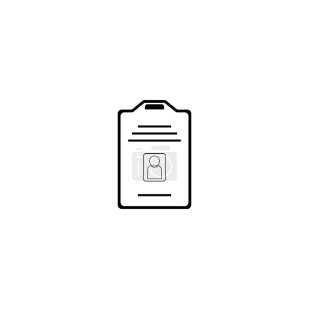 Carte d'identité isolée logo modèle vectoriel icône illustration design