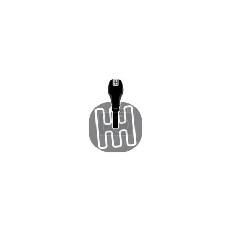 Illustration for Gear box icon, stick shift template vector illustration design - Royalty Free Image